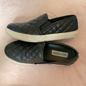Steve Madden Black Slip On Sneakers